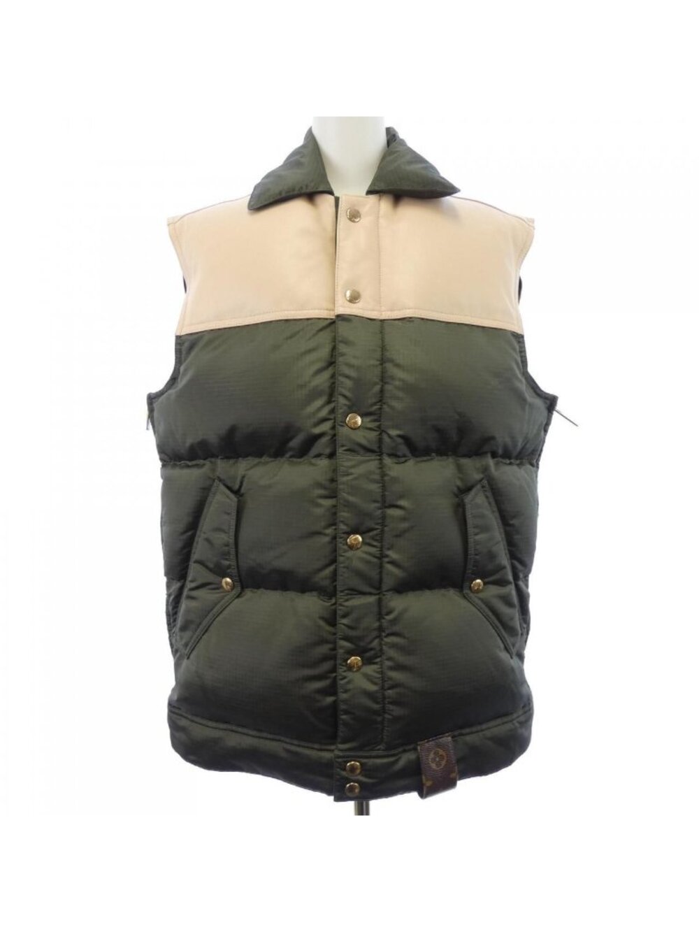 Louis Vuitton Leather Accent Sleeveless Puffer Jacket Down Vest
